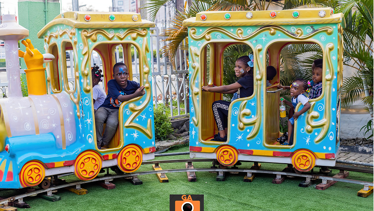 Children participating in Alpha Galleon community event